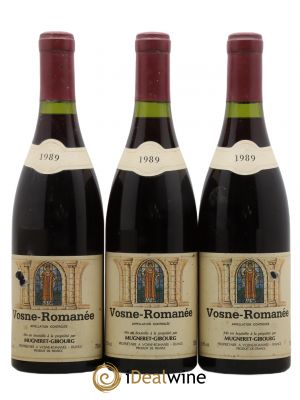 Vosne-Romanée Mugneret-Gibourg (Domaine)  1989 - Lot of 3 Bottles