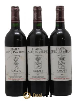 Château Marquis de Terme 4ème Grand Cru Classé  1996 - Lot of 3 Bottles