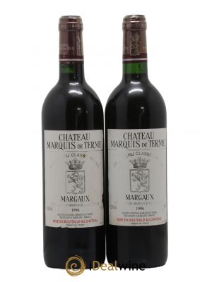 Château Marquis de Terme 4ème Grand Cru Classé  1996 - Lot de 2 Bouteilles