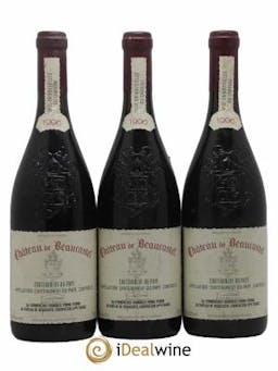 Châteauneuf-du-Pape Château de Beaucastel Famille Perrin  1996 - Lot of 3 Bottles