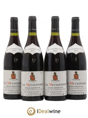 Crozes-Hermitage Les Meysonniers Chapoutier  1993 - Lot of 4 Bottles