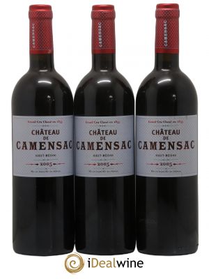 Château Camensac 5ème Grand Cru Classé  2005 - Lot of 3 Bottles