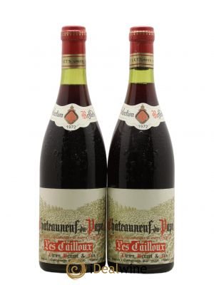 Châteauneuf-du-Pape Les Cailloux André Brunel  1972 - Lot of 2 Bottles