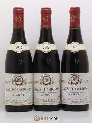 Mazis-Chambertin Grand Cru Harmand-Geoffroy (Domaine) 2002 - Lot de 3 Bottles