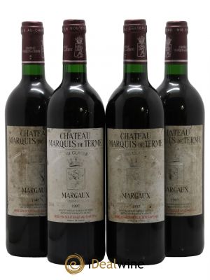 Château Marquis de Terme 4ème Grand Cru Classé  1997 - Lot of 4 Bottles