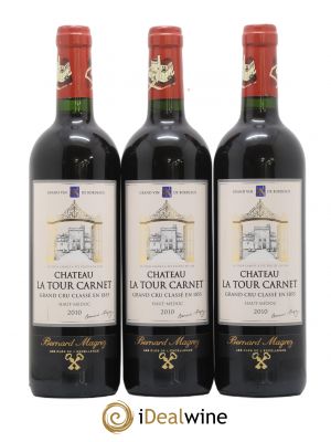 Château La Tour Carnet 4ème Grand Cru Classé  2010 - Lot of 3 Bottles