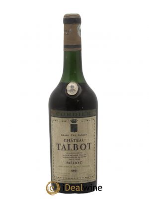 Château Talbot 4ème Grand Cru Classé  1961 - Lot de 1 Bouteille