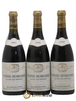 Vosne-Romanée 1er Cru En Orveaux Mongeard-Mugneret (Domaine)  1991 - Lot of 3 Bottles