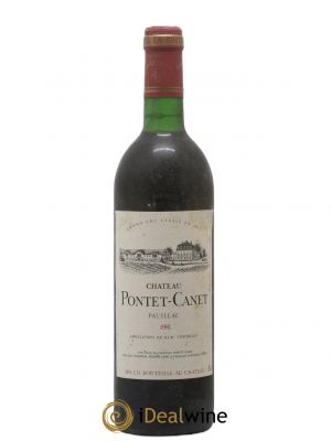Château Pontet Canet 5ème Grand Cru Classé  1981 - Lot de 1 Bouteille