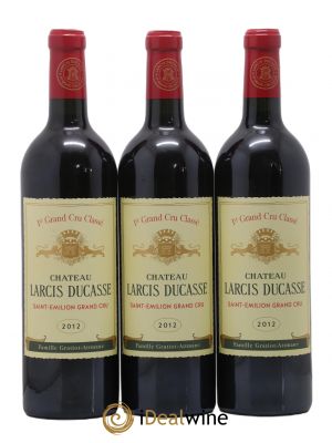 Château Larcis Ducasse 1er Grand Cru Classé B  2012 - Lot of 3 Bottles