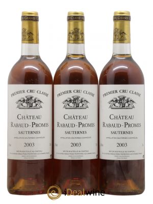 Château Rabaud Promis 1er Grand Cru Classé (sans prix de réserve) 2003 - Lot de 3 Bouteilles