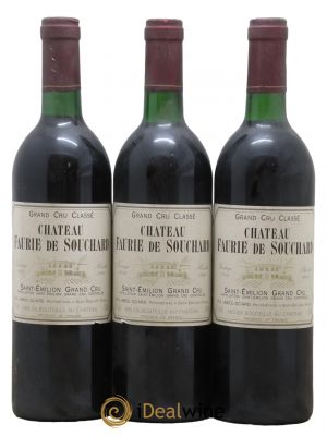 Château Faurie de Souchard Grand Cru Classé 1986 - Lot de 3 Bottles