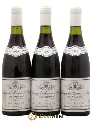 Savigny-lès-Beaune 1er Cru Aux Vergelesses Simon Bize & Fils  1990 - Lot of 3 Bottles