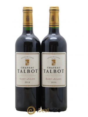 Château Talbot 4ème Grand Cru Classé  2014 - Posten von 2 Flaschen