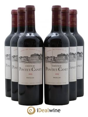 Château Pontet Canet 5ème Grand Cru Classé  2015 - Lot of 6 Bottles