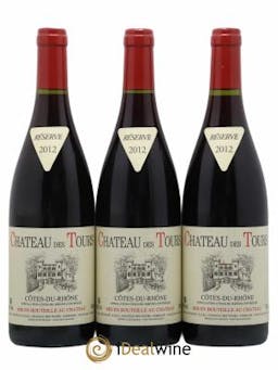 Côtes du Rhône Château des Tours Emmanuel Reynaud  2012 - Lot of 3 Bottles