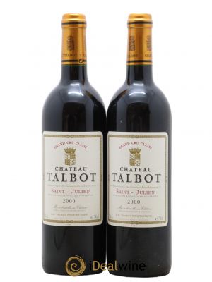 Château Talbot 4ème Grand Cru Classé  2000 - Lot of 2 Bottles