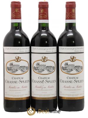 Château Chasse Spleen  2000 - Lotto di 3 Bottiglie