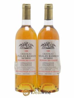 Château Sigalas Rabaud 1er Grand Cru Classé  1988 - Posten von 2 Flaschen