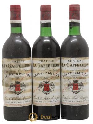 Château la Gaffelière 1er Grand Cru Classé B  1975 - Lot of 3 Bottles