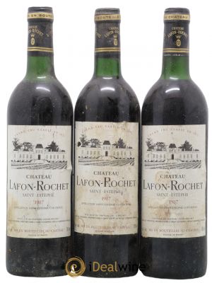 Château Lafon Rochet 4ème Grand Cru Classé  1987 - Lot of 3 Bottles