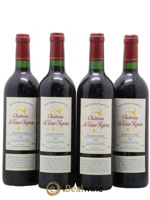 Château la Tour Figeac Grand Cru Classé  1995 - Lot of 4 Bottles