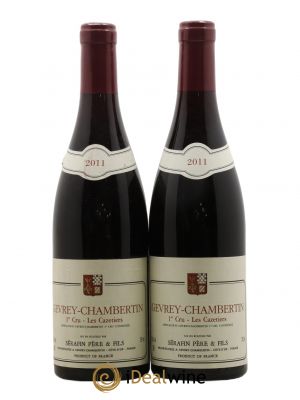 Gevrey-Chambertin 1er Cru Les Cazetiers Christian Sérafin Père et Fils  2011 - Lot of 2 Bottles