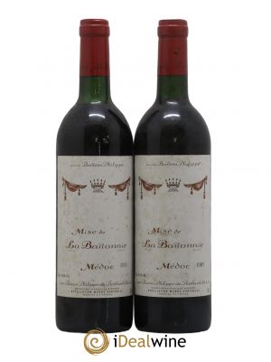 Château d'Armailhac - Mouton Baron(ne) Philippe 5ème Grand Cru Classé  1985 - Lot of 2 Bottles
