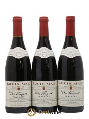 Clos de Vougeot Grand Cru Louis Max 2002 - Lot of 3 Bottles
