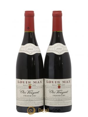 Clos de Vougeot Grand Cru Louis Max 2002 - Lot of 2 Bottles