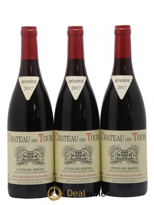 Côtes du Rhône Château des Tours Emmanuel Reynaud  2017 - Lot of 3 Bottles