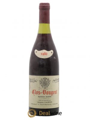 Clos de Vougeot Grand Cru Jacques Faurois 1986 - Lot of 1 Bottle