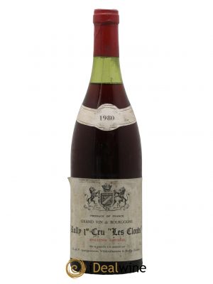 Rully 1er Cru Les Cloux Paul & Marie Jacqueson  1980 - Lot of 1 Bottle