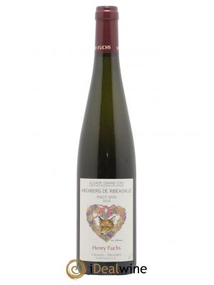 Alsace Grand Cru Pinot gris Kirchberg de Ribeauvillé Henry Fuchs 2018 - Lot de 1 Bouteille