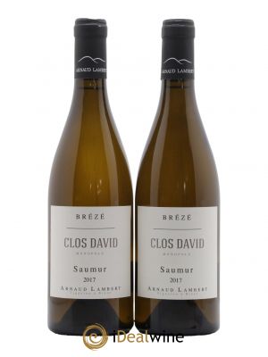 Saumur Brézé Clos David Arnaud Lambert  2017 - Lot of 2 Bottles