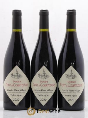Côtes du Rhône Vieiles Vignes Domaine de Font de Courtedune 2020 - Lot of 3 Bottles