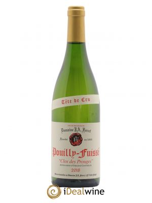 Pouilly-Fuissé Tête de Cru Clos des Prouges J.A. Ferret (Domaine)  2018 - Lot of 1 Bottle