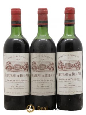 Château de Bel-Air  1976 - Lot of 3 Bottles
