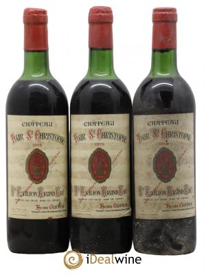 Saint-Émilion Grand Cru Château Tour Saint Christophe 1975 - Lotto di 3 Bottiglie