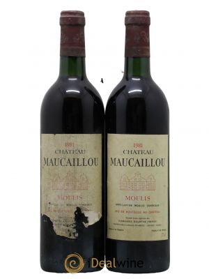 Château Maucaillou  1981 - Lotto di 2 Bottiglie
