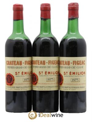 Château Figeac 1er Grand Cru Classé A 1975 - Lot de 3 Bottles