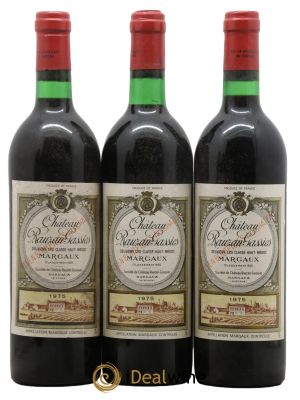 Château Rauzan-Gassies 2ème Grand Cru Classé  1975 - Lot of 3 Bottles