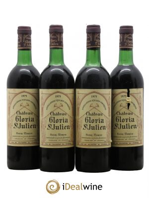Château Gloria  1975 - Lot of 4 Bottles