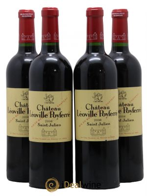 Château Léoville Poyferré 2ème Grand Cru Classé 2008 - Lot de 4 Bottles