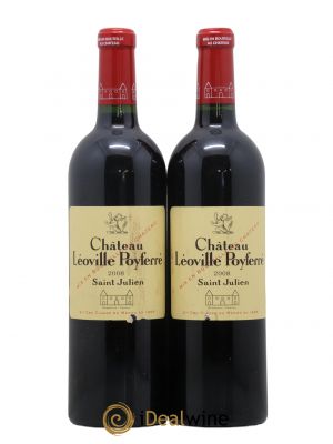 Château Léoville Poyferré 2ème Grand Cru Classé 2008 - Lot de 2 Bottiglie