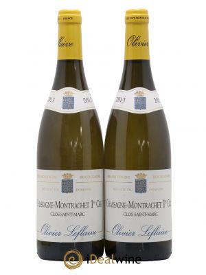Chassagne-Montrachet 1er Cru Clos Saint Marc Olivier Leflaive  2013 - Lot of 2 Bottles