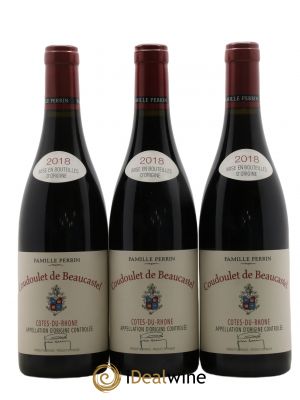 Côtes du Rhône Coudoulet de Beaucastel Famille Perrin 2018 - Lot de 3 Bottles