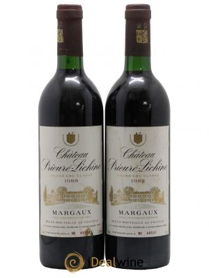 Château Prieuré Lichine 4ème Grand Cru Classé  1988 - Lot of 2 Bottles