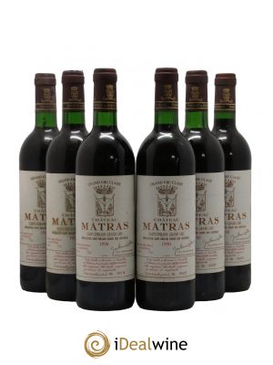 Château Matras  1990 - Lot of 6 Bottles