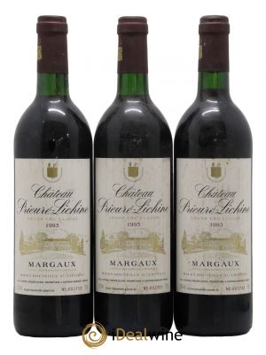 Château Prieuré Lichine 4ème Grand Cru Classé  1993 - Lot of 3 Bottles